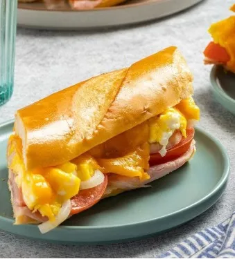 Ham Egg and Cheese Sandwich 